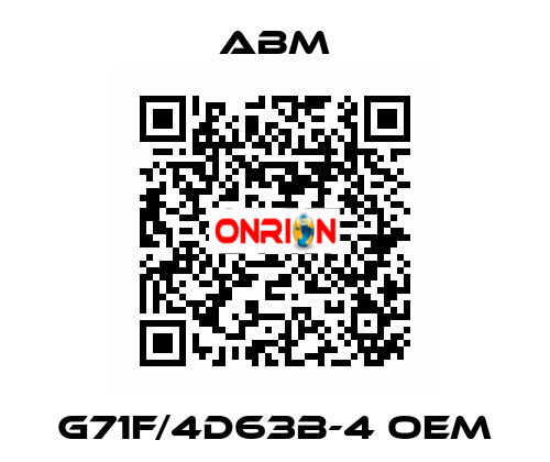 G71F/4D63B-4 OEM Abm